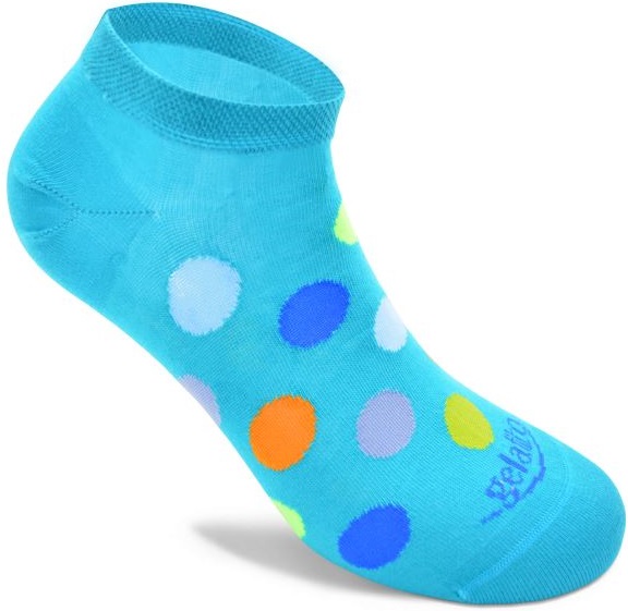 CALZA GELATO SPRIZ IN COTONE NATURALE TURQUOISE POIS 38-41 - Antica Farmacia Celesia