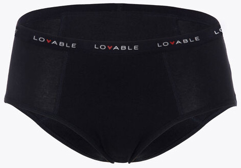 LOVABLE PERIOD PANTIES SLIP FLUSSO MEDIO NERO TAGLIA SMALL - Antica Farmacia Celesia