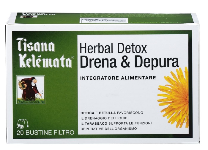 TISANA HERBAL DETOX DRENA & DEPURA 20 BUSTINE - Antica Farmacia Celesia