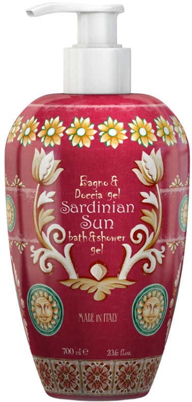 MAIOLICHE BAGNODOCCIA 700 ML SARDINIAN SUN - Antica Farmacia Celesia