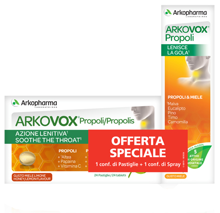 ARKOVOX PROPOLI PACK 24 COMPRESSE + SPRAY 30 ML - Antica Farmacia Celesia