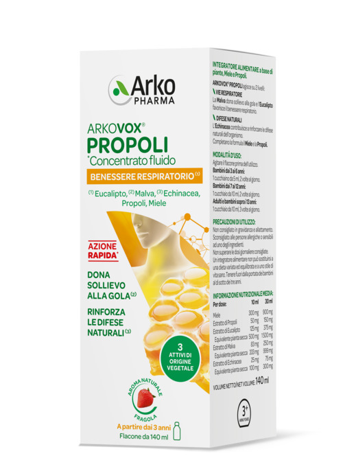 ARKOVOX PROPOLI CONCENTRATO FLUIDO 140 ML - Antica Farmacia Celesia