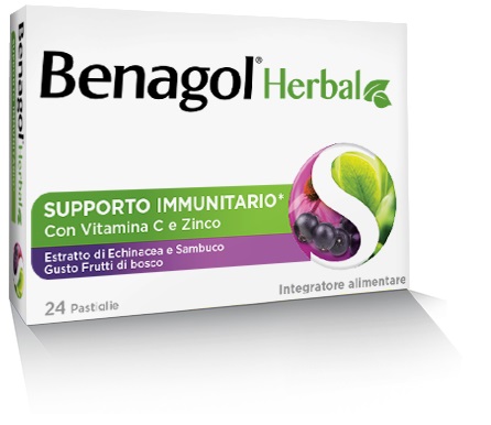 BENAGOL HERBAL FRUTTI DI BOSCO 24 PASTIGLIE - Antica Farmacia Celesia