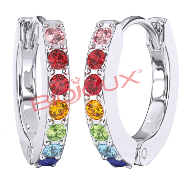 ORECCHINI CRYSTAL HOOP MULTICOLOR 1 PAIO - Antica Farmacia Celesia