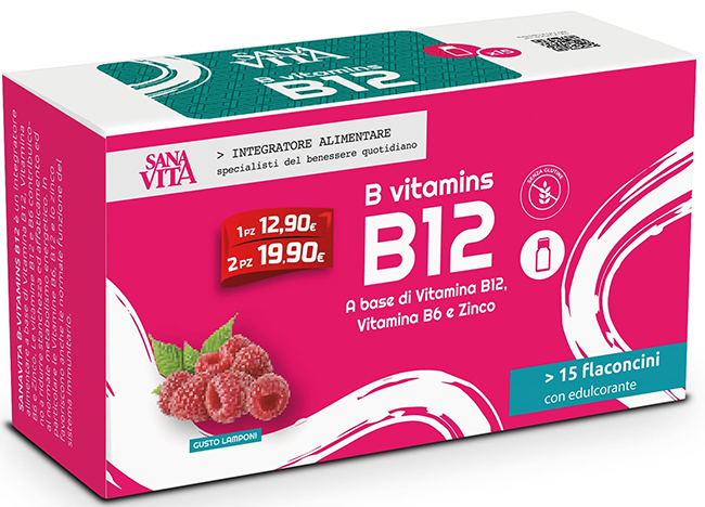 SANAVITA B VITAMINS B12 15 FLACONCINI - Antica Farmacia Celesia