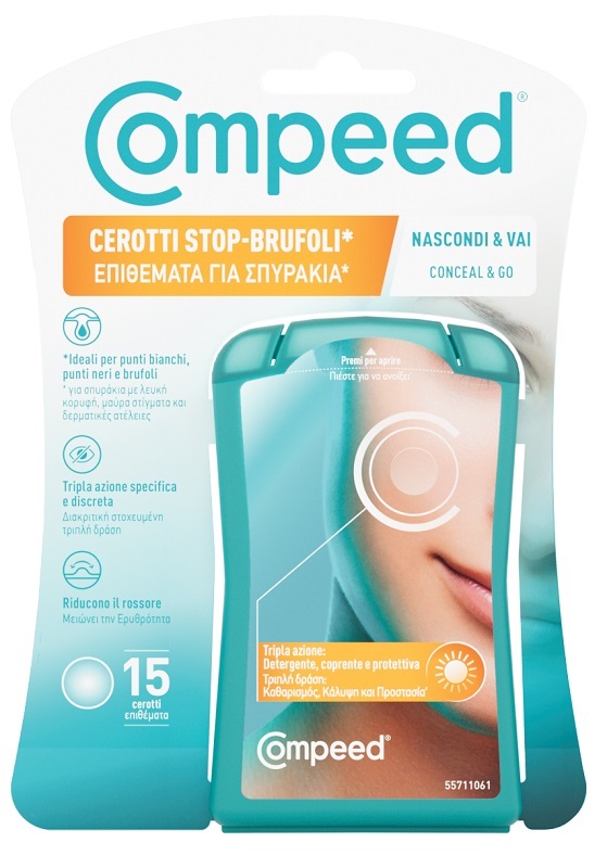 COMPEED CEROTTI STOP BRUFOLI NASCONDI & VAI 15 PEZZI - Antica Farmacia Celesia